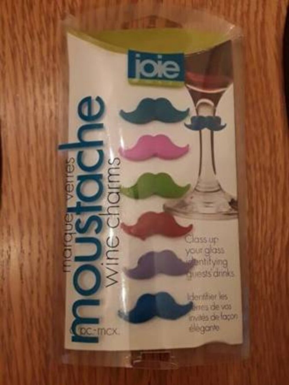 Wine Glass Charms 🍷 Colorful Moustache